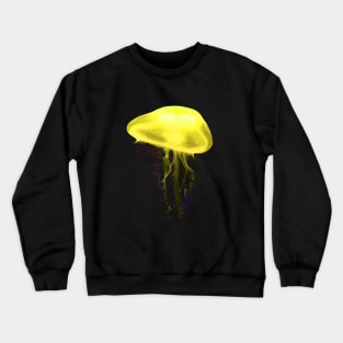 Yellow Electric Jellyfish Crewneck Sweatshirt